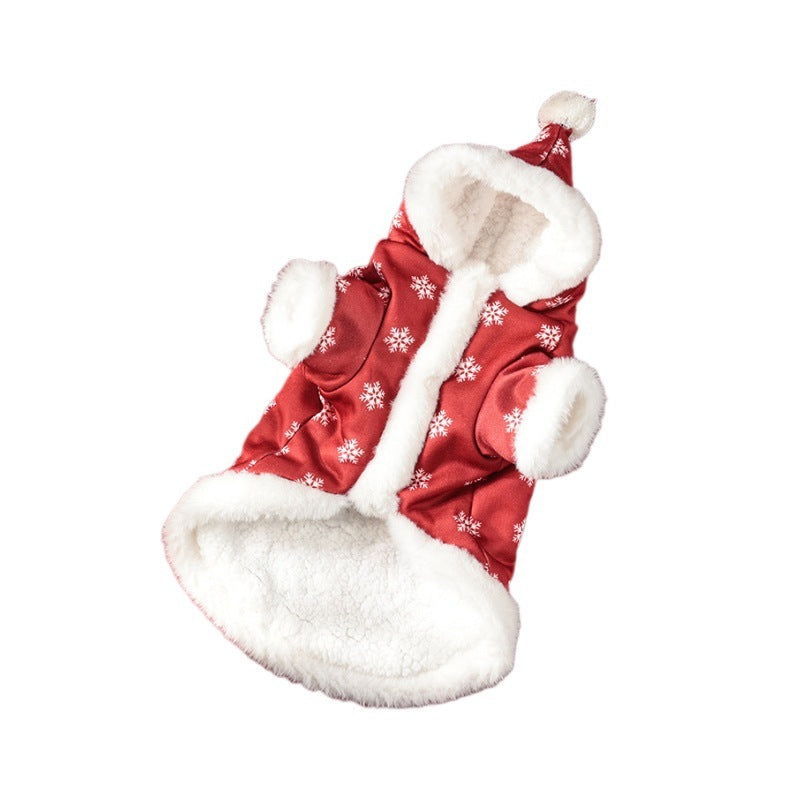 Christmas Cute Fleece-lined Thickened Pet Clothes